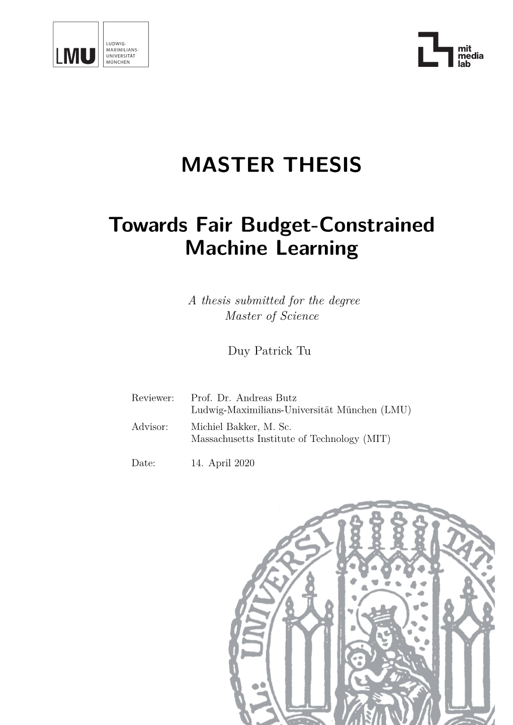 Towards Fair Budget-Constrained Machine Learning