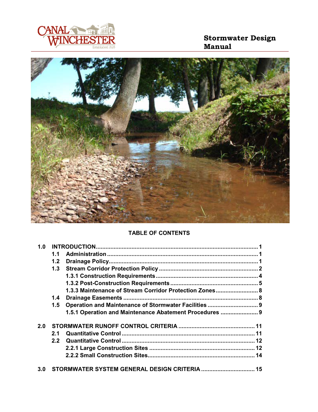 Stormwater Design Manual