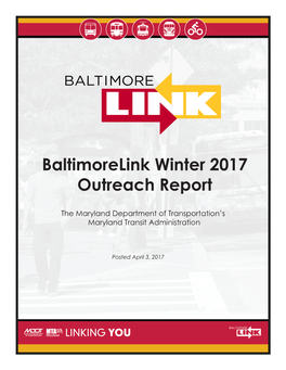 Baltimorelink Winter 2017 Outreach Report