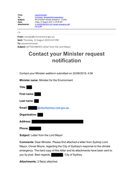 Contact Your Minister Request Notification