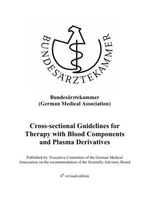 Germany Haemotherapy Guidelines