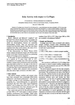 Solar Activity with Respect to Ca-Plages