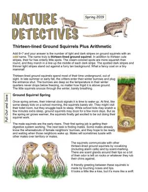 Nature Detectives: Thirteen-Lined Ground Squirrels