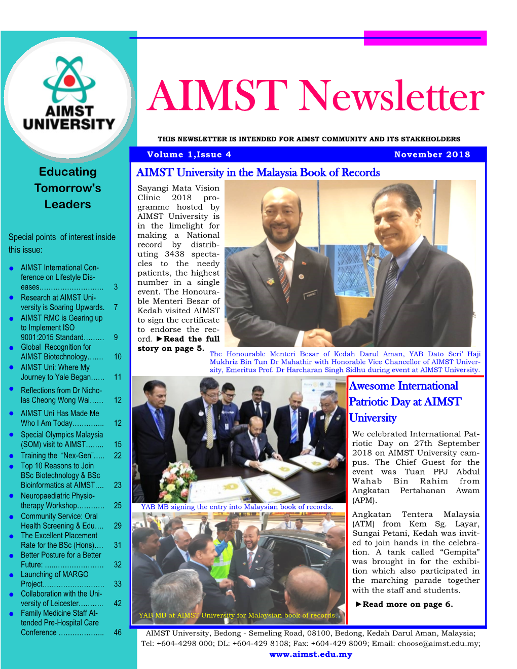 AIMST Newsletter