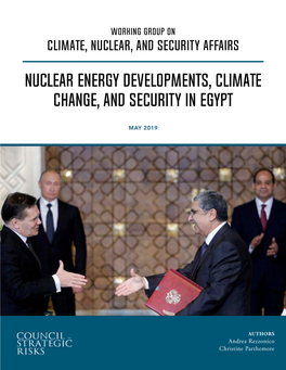 Nuclear Energy Developments, Climate Change, and Security in Egypt
