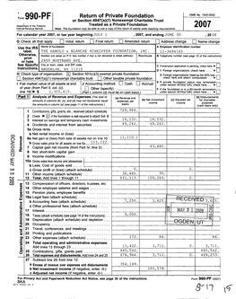 Form 99Q•PF Return of Private Foundation