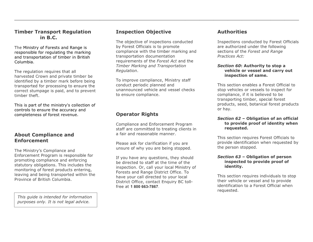 Compliance and Enforcement Mandate