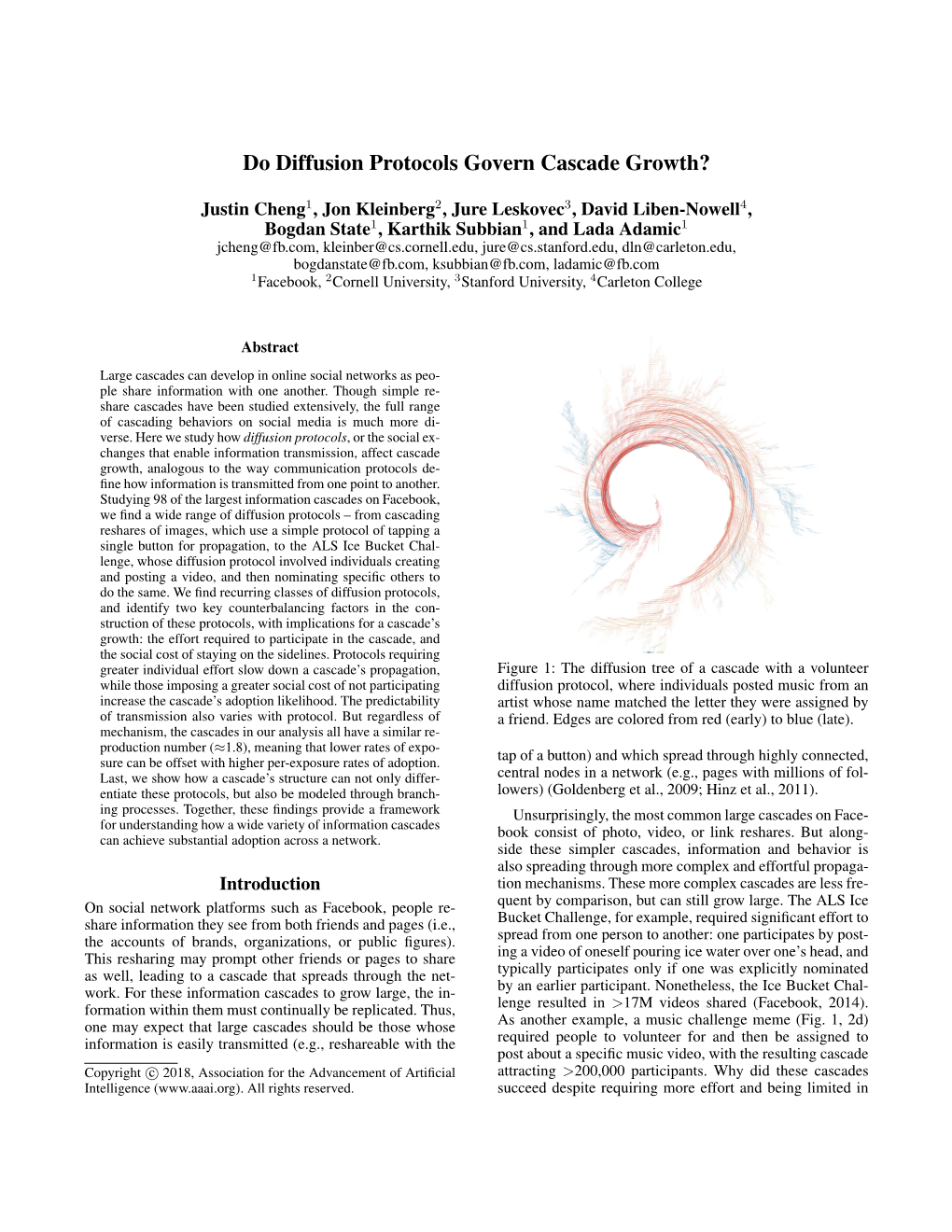 Do Diffusion Protocols Govern Cascade Growth?