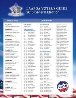 LAAPOA VOTER's GUIDE 2016 General Election