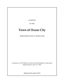 Charter of the Town of Ocean City 110 - Iii
