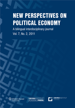 New Perspectives on Political Economy a Bilingual Interdisciplinary Journal Vol
