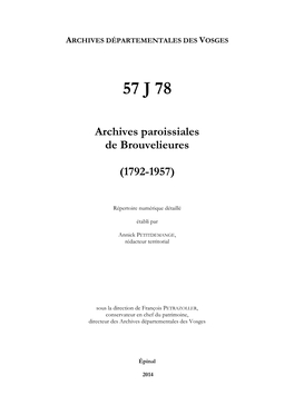 Archives De La Paroisse De Brouvelieures.Pdf
