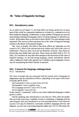10. Value of Linguistic Heritage