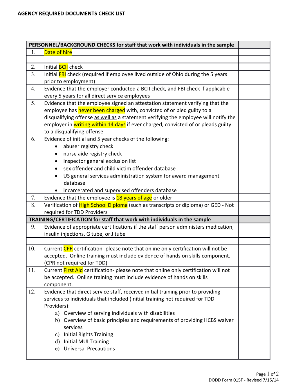 22. Annual Vehicle Inspections (Non-Medical Transportation Only)