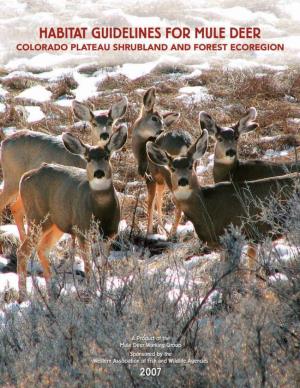 Mule Deer Habitat 7 in the Colorado Plateau Shrubland and Forest Ecoregion