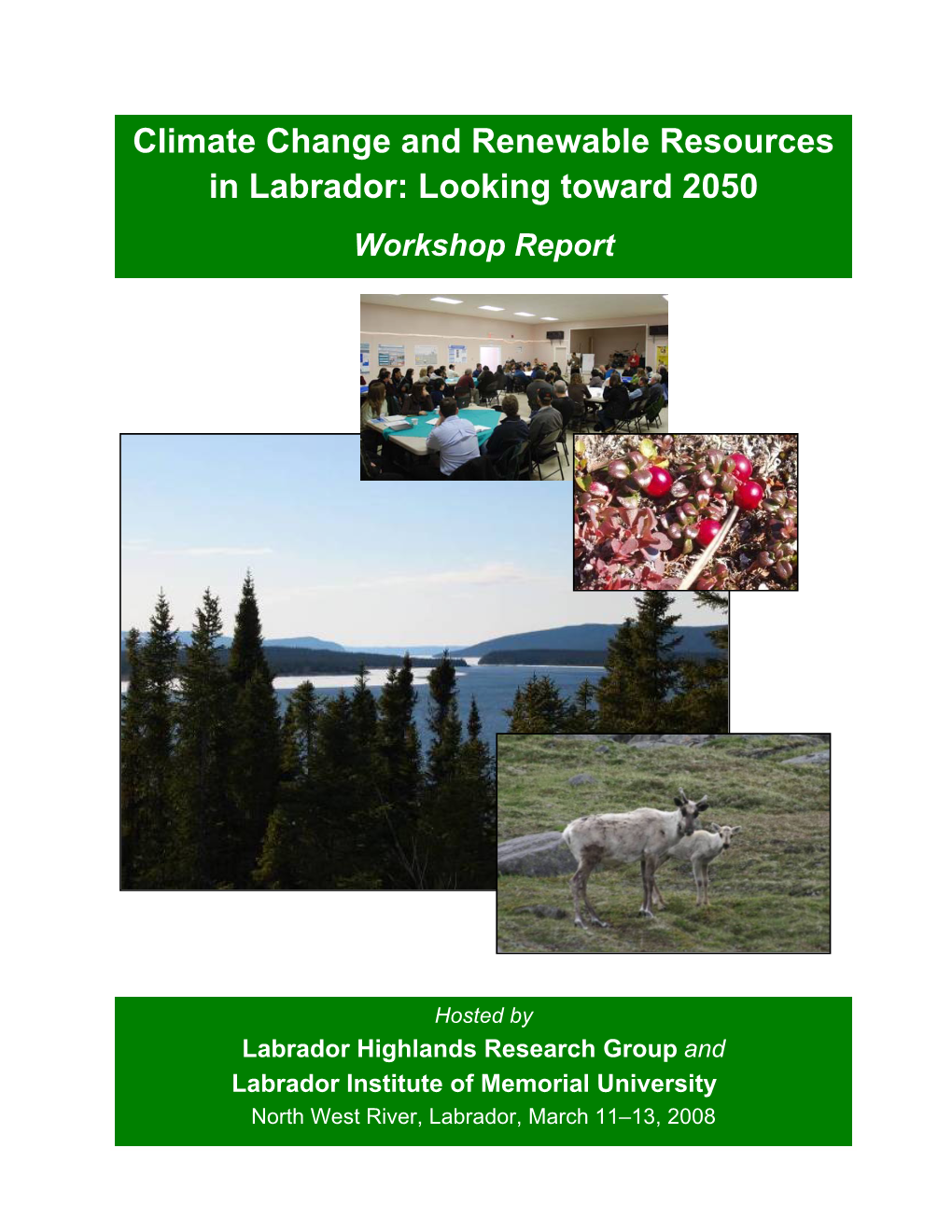 Climate Change and Renewable Resources in Labrador: Looking Toward 2050 Workshop Report