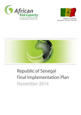 Republic of Senegal Final Implementation Plan November 2014