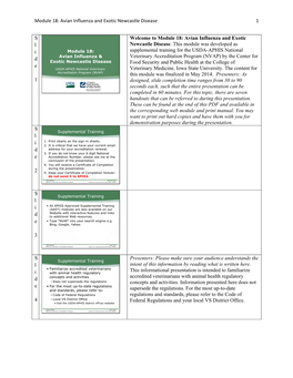 Avian Influenza and Exotic Newcastle Disease 1 S L I D