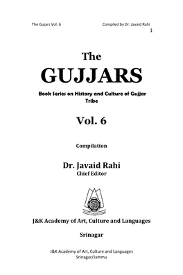 GUJJARS Book Series on History and Culture of Gujjar Tribe