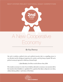 A New Cooperative Economy