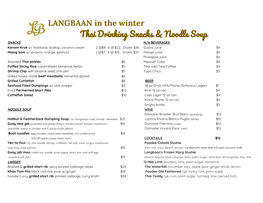 LANGBAAN in the Winter Thai Drinking Snacks & Noodle Soup