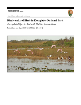 Biodiversity of Birds in Everglades National Park an Updated Species List with Habitat Associations
