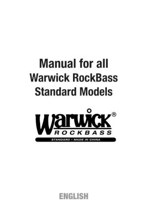Manual for All Warwick Rockbass Standard Models