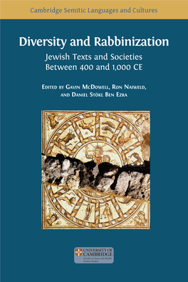 1. Diversity in the Ancient Synagogue of Roman-Byzantine Palestine: Historical Implications