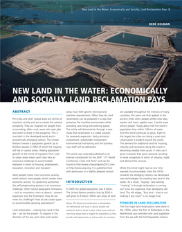 New Land in the Water: Economically and Socially, Land Reclamation Pays 3