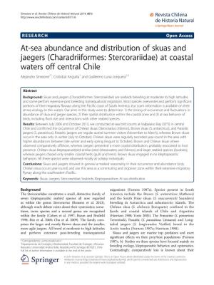 At-Sea Abundance and Distribution Of