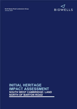 Initial Heritage Impact Assessment