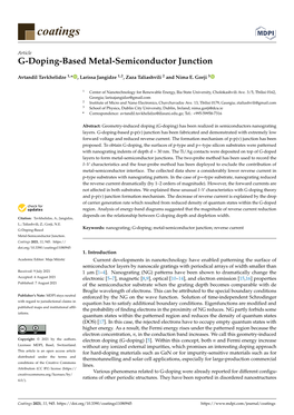 G-Doping-Based Metal-Semiconductor Junction