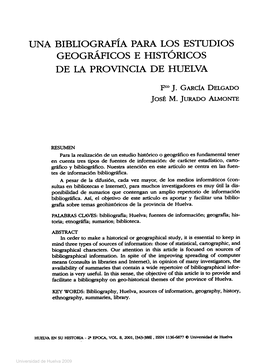 Una Bibliografía Para Los Estudios Geográficos E