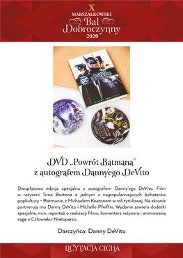 DVD „Powrót Batmana” Z Autografem Danny'ego Devito