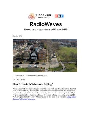 How Reliable Is Wisconsin Polling?