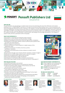 Pensoft Publishers Ltd