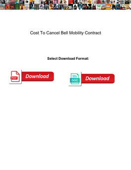 Cost to Cancel Bell Mobility Contract