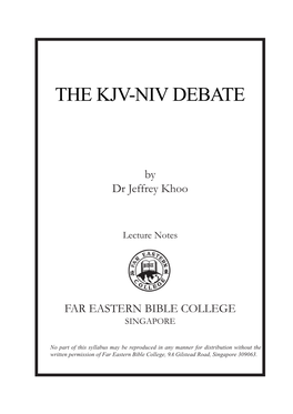 KJV NIV Debate.Pmd