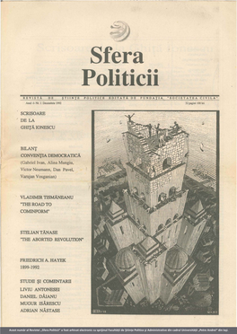 Sfera Politicii Nr. 1