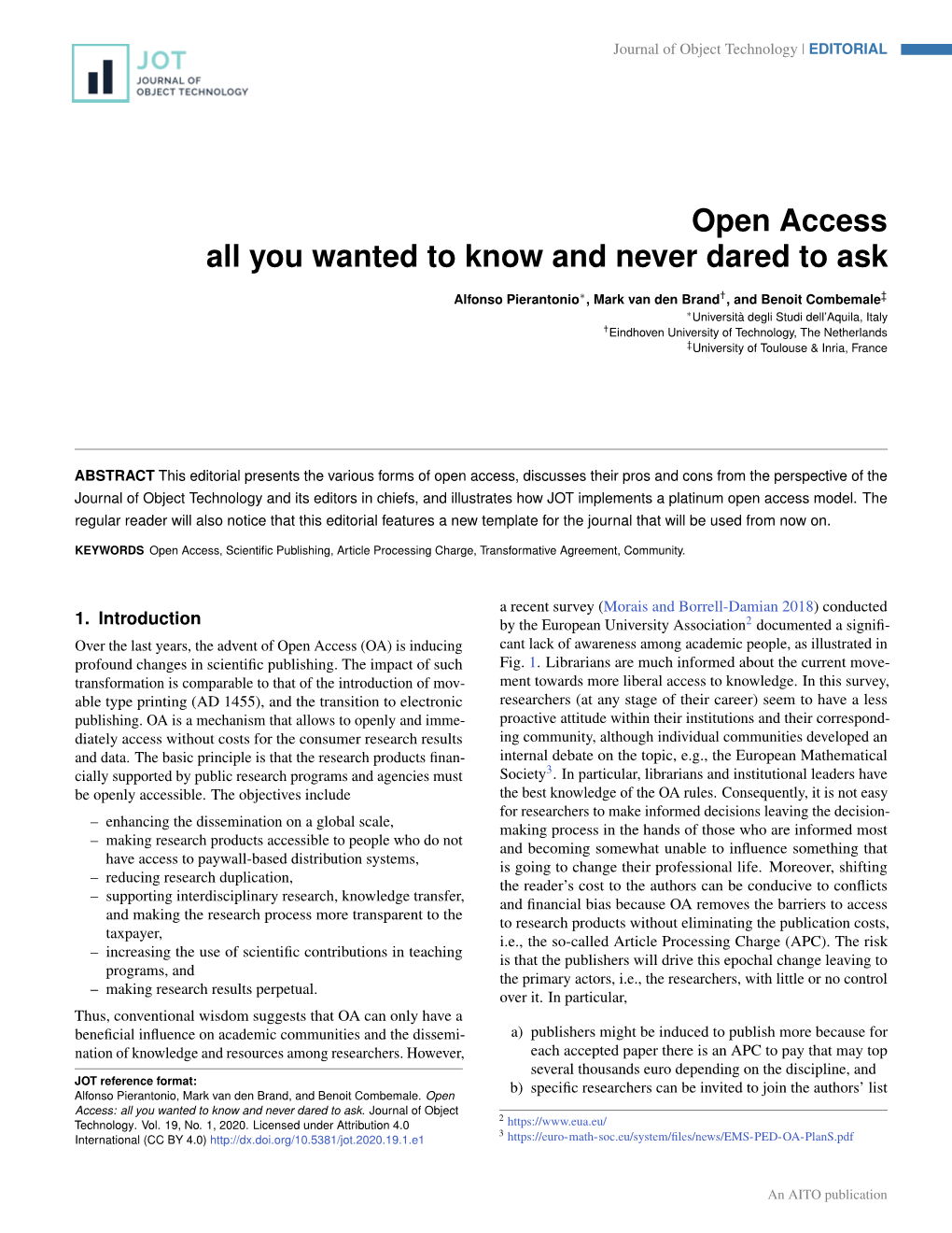 Open Access All You Wanted to Know and Never Dared to Ask