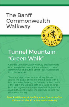 Green Walk” Canada’S Commonwealth Walkway Project Consists of an Interpretive Panel at the Southwest Corner of Banff Avenue and Buffalo Street