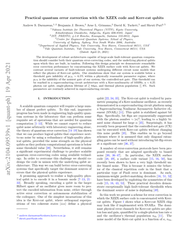 Arxiv:2104.09539V1 [Quant-Ph] 19 Apr 2021