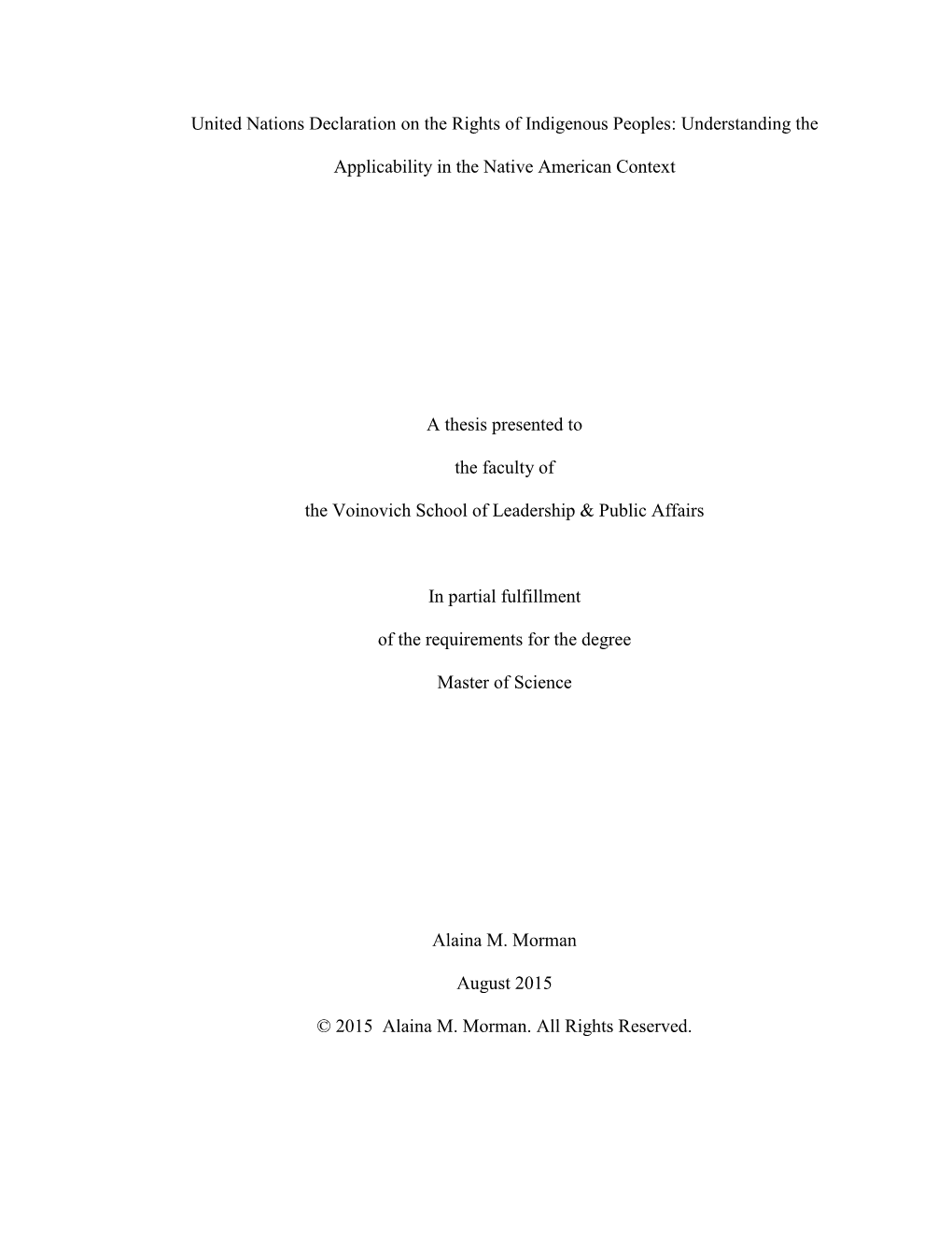 United Nations Declaration on the Rights of Indigenous Peoples ...