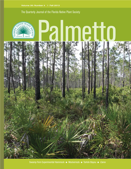 The Quarterly Journal of the Florida Native Plant Society Palmetto