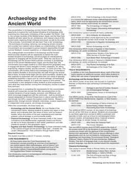 Archaeology and the Ancient World 1