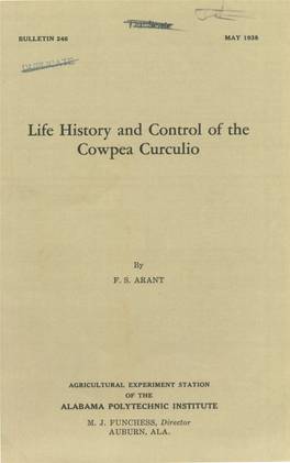 Life History and Control of the Cowpea Curculio