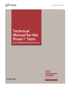 Technical Manual for the Praxis Tests and Related Assessments