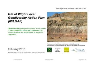 Isle of Wight Geodiversity Action Plan