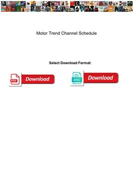 Motor Trend Channel Schedule