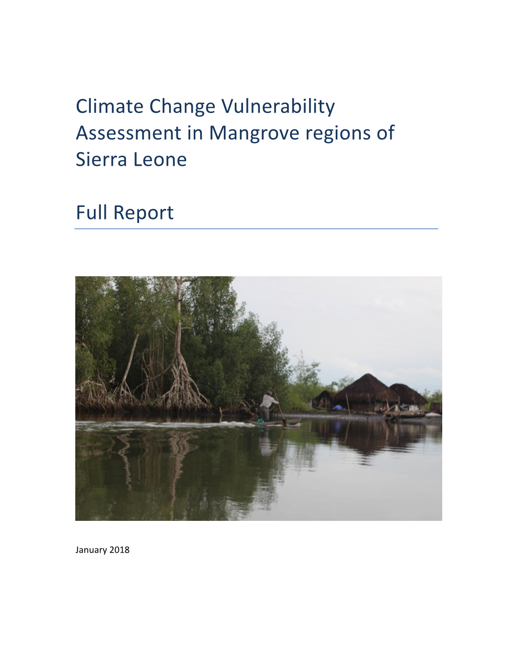 Climate Change Vulnerability Assessment in Mangrove Regions of Sierra Leone